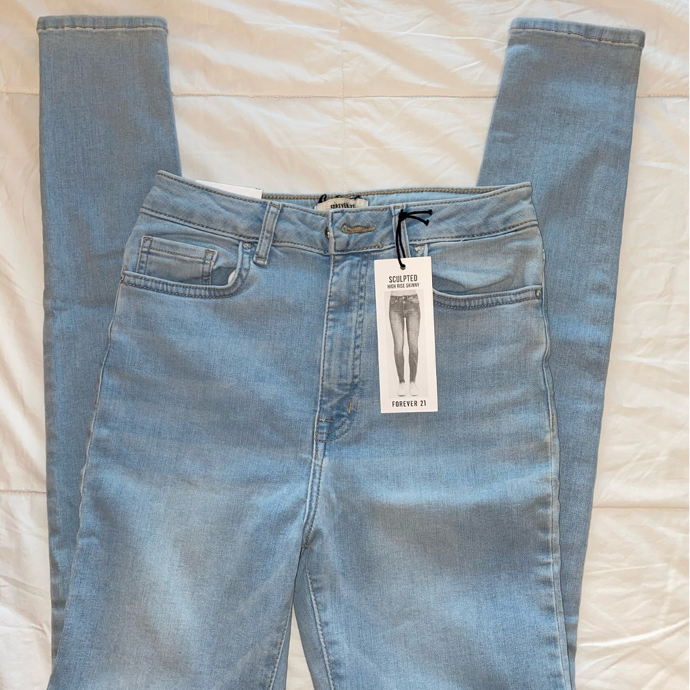 High rise skinny jeans